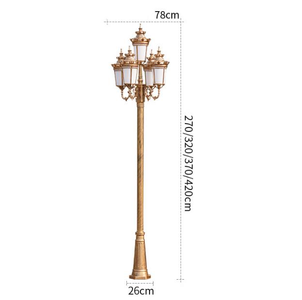 Vienotā dizaina klasiskā Stand Street Light Outdoor Wooden Lamp Posts